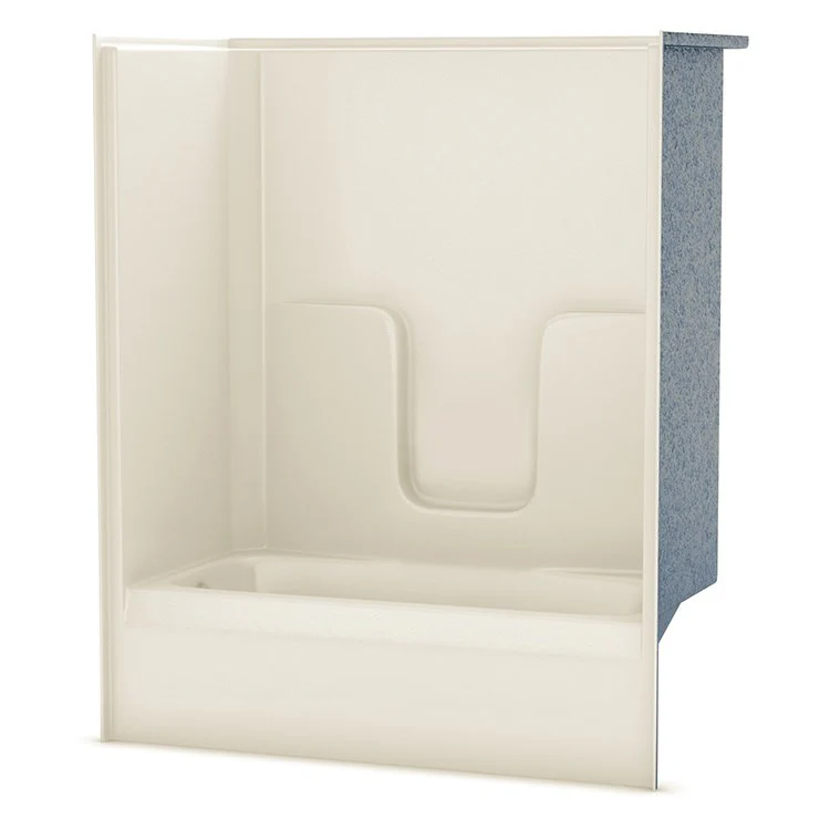 Tub and Shower Module 60 x 31-1/2 x 72 Inch AcrylX Left Drain Bone - Frankwebs