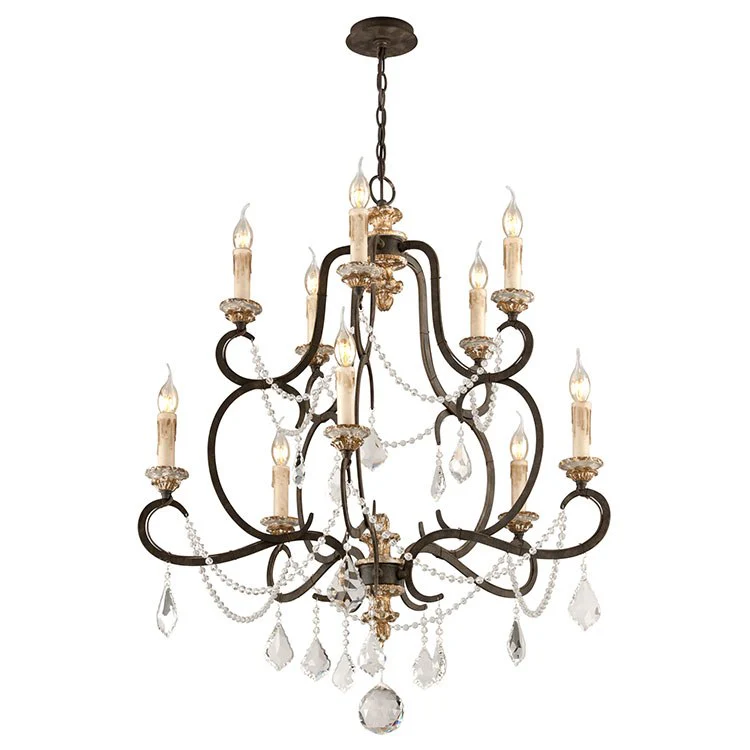 Bordeaux Ten-Light Medium Chandelier - Frankwebs