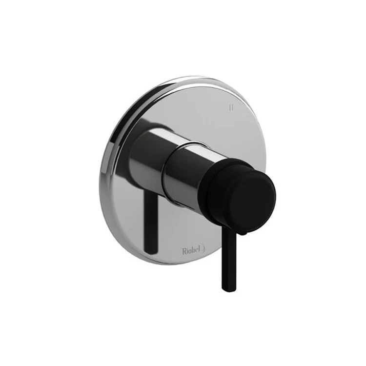 Thermostatic and Pressure Balance Valve Trim Momenti 1/2 Inch Round 3-Way 5 Function 1 Lever Brushed Nickel/Black ADA 6.3 Gallons per Minute - Frankwebs