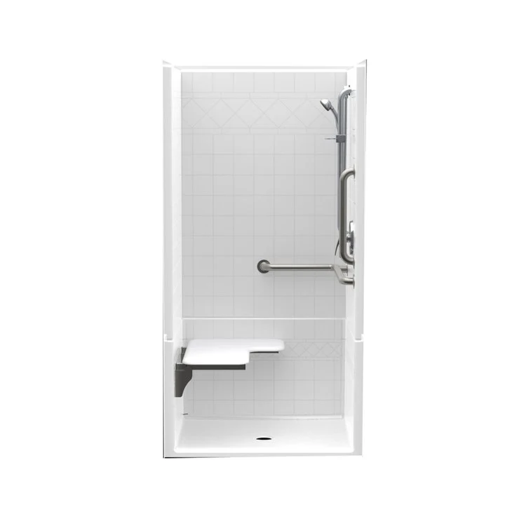 Shower Module 36x36 Inch Center Drain White ADA - Frankwebs