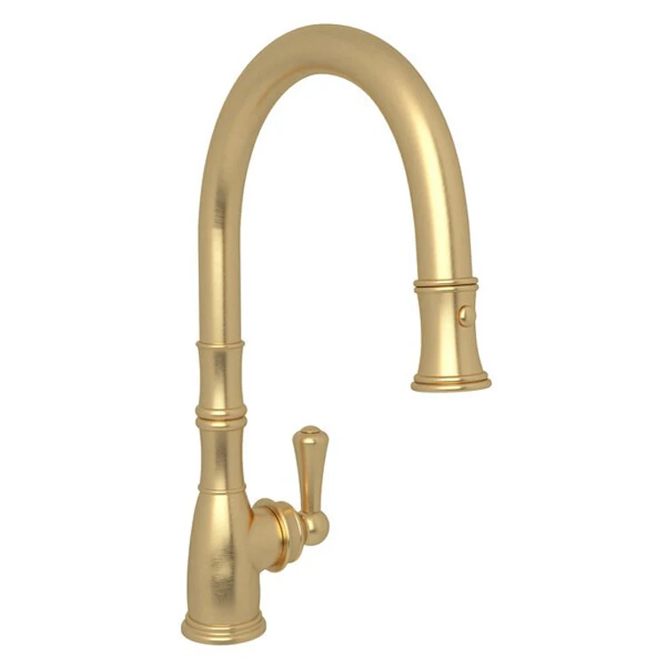 Kitchen Faucet Georgian Era 1 Lever English Bronze Pull Down Swivel C-Spout 1.8 Gallons per Minute - Frankwebs