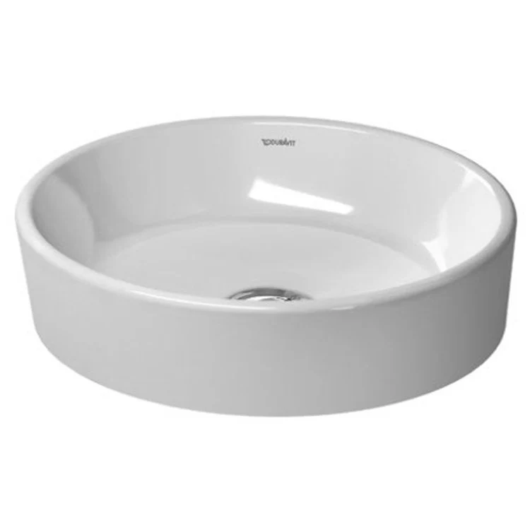Lavatory Sink Starck 2 Above Counter less Overflow 17-1/8 x 15-1/2 Inch Round White - Frankwebs