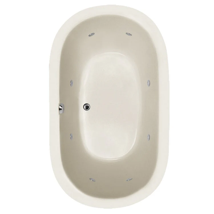 Combination Tub Designer Collection Liliana 66 x 42 x 23 Inch Drop-In Center Drain White Oval - Frankwebs