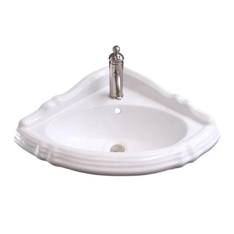 Pedestal Top Ethan with Overflow 26-1/2 Inch White Vitreous China - Frankwebs