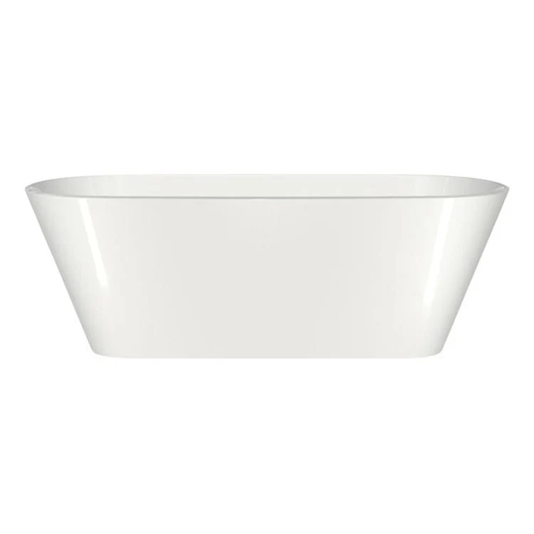 Freestanding Tub Vetralla 65 x 29 Inch Overflow Center Drain Standard White Gloss Oval - Frankwebs