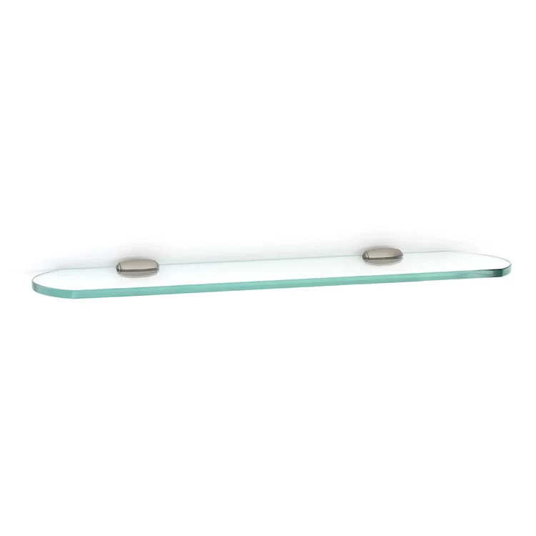 Shelf Royale Bath with Brackets Unlacquered Brass 18 Inch Brass/Glass - Frankwebs