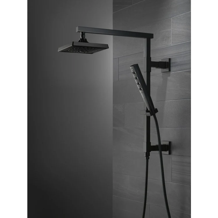 Shower Column Emerge Universal Showering Components Angular Matte Black 18 Inch - Frankwebs