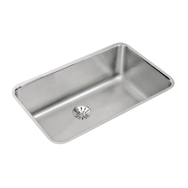 Kitchen Sink Lustertone Classic 30.5 x 18.5 Inch Single Bowl Perfect Drain Lustrous Satin Undermount Drain Location Rear Center - Frankwebs