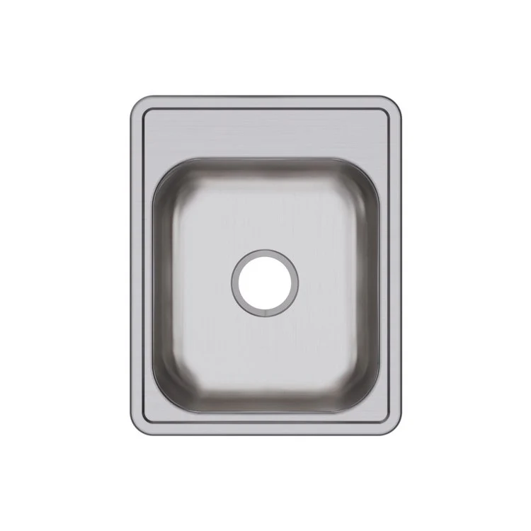 Bar Sink Dayton 17 x 21 Inch Single Bowl ADA Satin Drop-In Rectangle Drain Size 3-1/2 Inch - Frankwebs