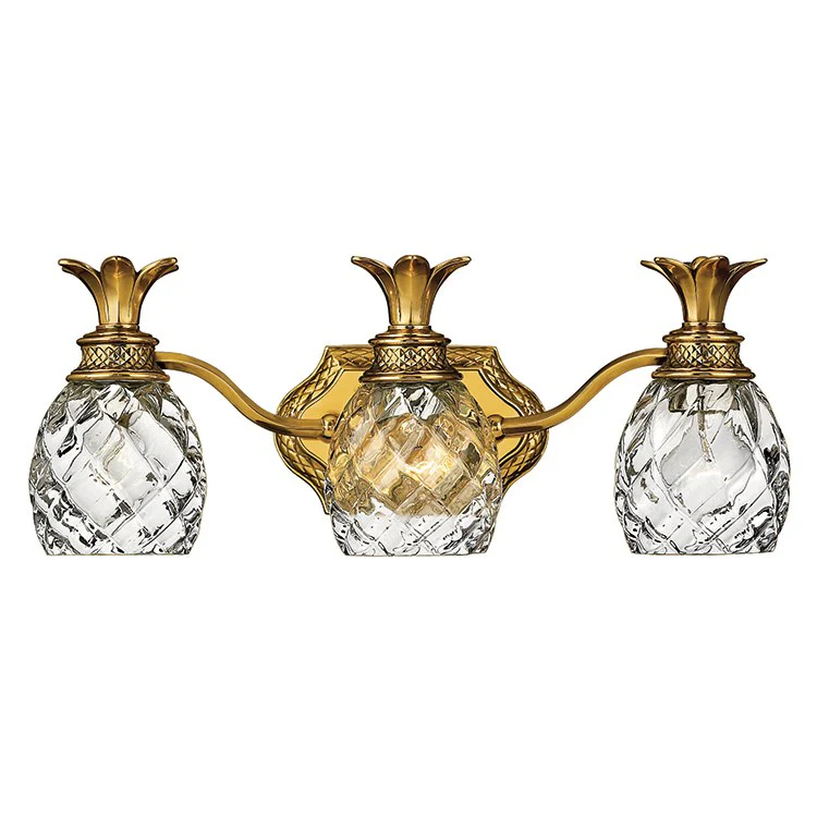 Plantation Three-Light Bathroom Lighting Fixture - Frankwebs