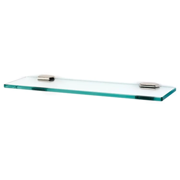Shelf Nicole Bath with Brackets Polished Nickel 18 Inch Brass/Glass - Frankwebs