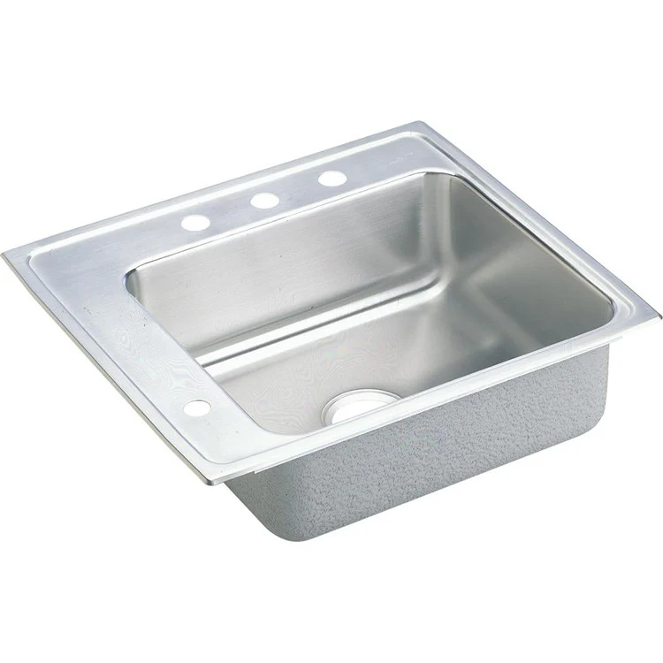 Classroom Sink Lustertone 22 x 19.5 Inch Single Bowl ADA Rectangular 2LM Hole Lustrous Satin Drop-In Minimum Cabinet Size 27 Inch 4-1/2 Inch Quick Clip Mounting System 18 Gauge Bottom Only Pads - Frankwebs