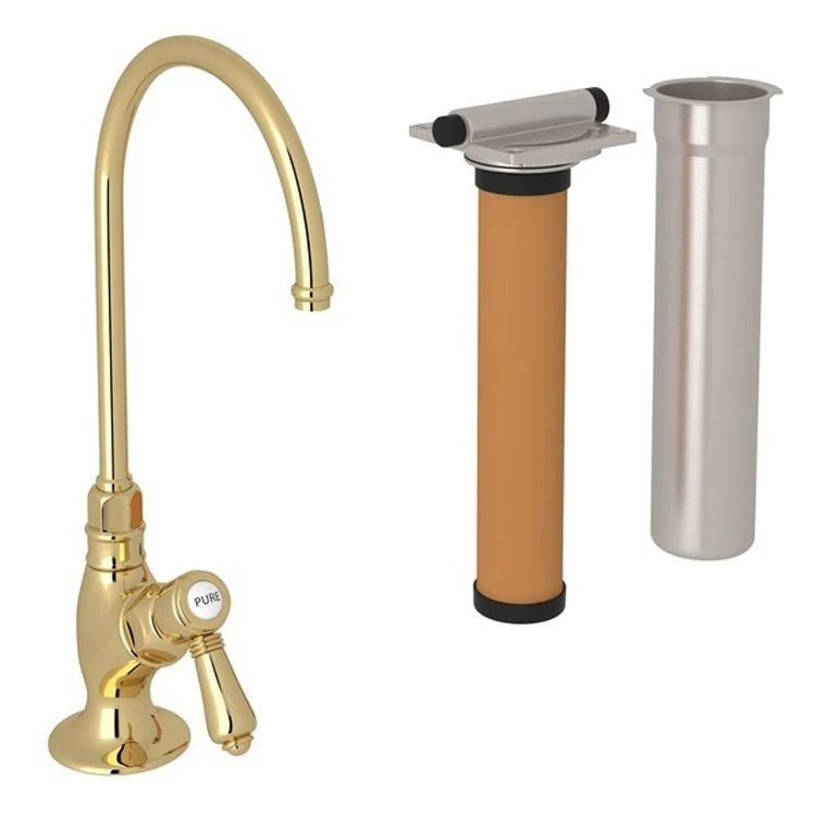 Faucet Kit San Julio Brass 1/4 Inch Filter Mini Metal Lever Italian Brass - Frankwebs