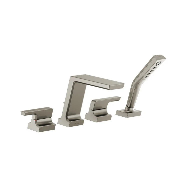 Roman Tub Trim Pivotal with Handshower Matte Black ADA 8-16 Inch Spread - Frankwebs