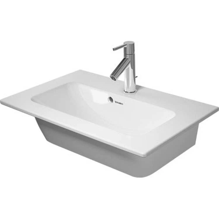 Lavatory Sink ME by Starck Wall Mount with Overflow 15-3/4 x 24-3/4 Inch 7-7/8 Inch Spread Rectangle White 3 Hole - Frankwebs