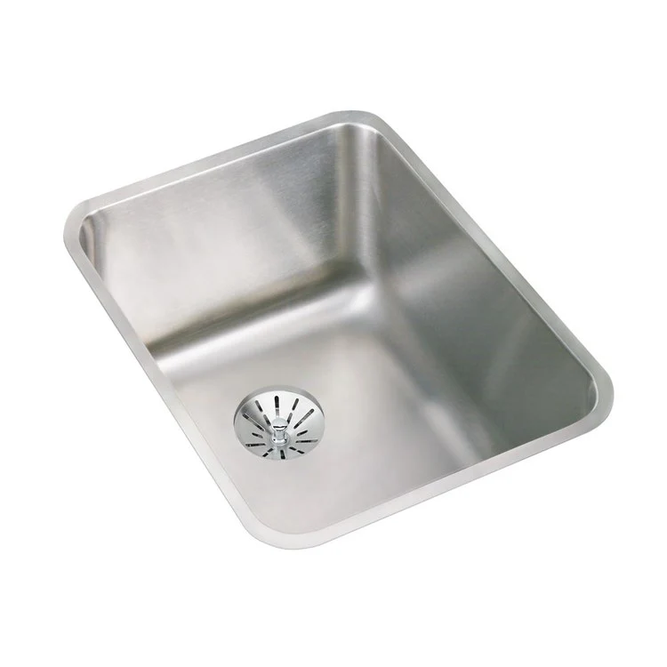 Kitchen Sink Lustertone Classic 16.5 x 20.5 Inch Depth 9-7/8 Inch Single Bowl Perfect Drain Lustrous Satin Undermount Drain Location Rear Center - Frankwebs