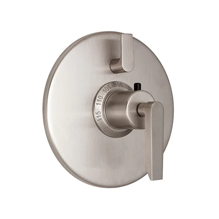 Thermostatic Trim Rincon Bay Round with Single Volume Control 2 Lever Satin Nickel ADA for Requires Rough Valve TH51-R Or TH51D2-R Handles and Escutcheon Brass - Frankwebs