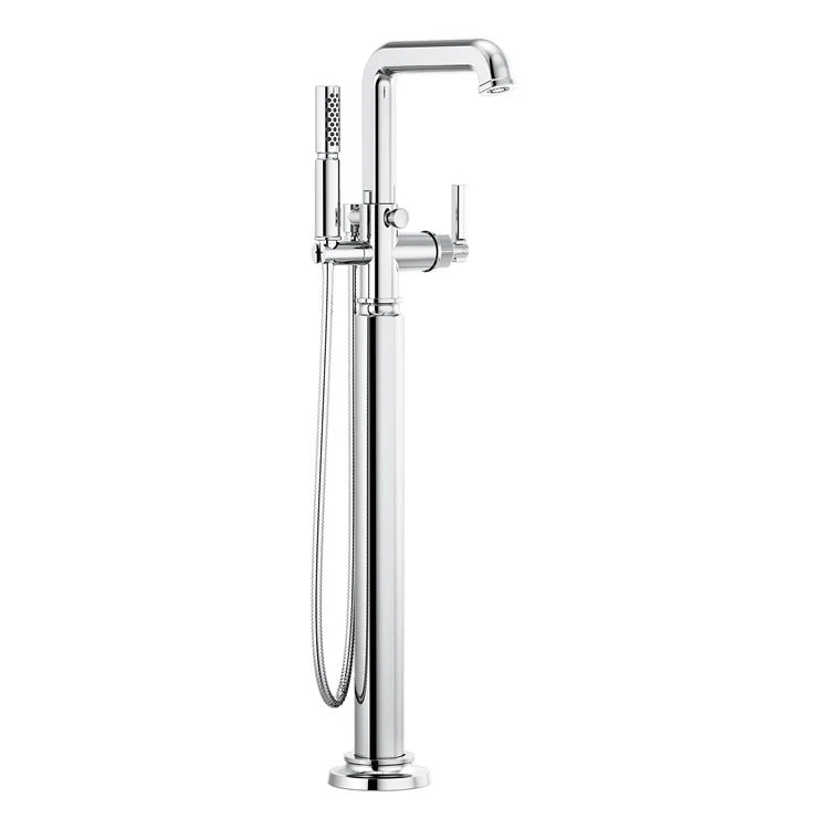 Tub Filler Trim Invari Floor Mount Less Handle Brilliance Luxe Gold ADA 1 Hole 15.5 Gallons per Minute - Frankwebs