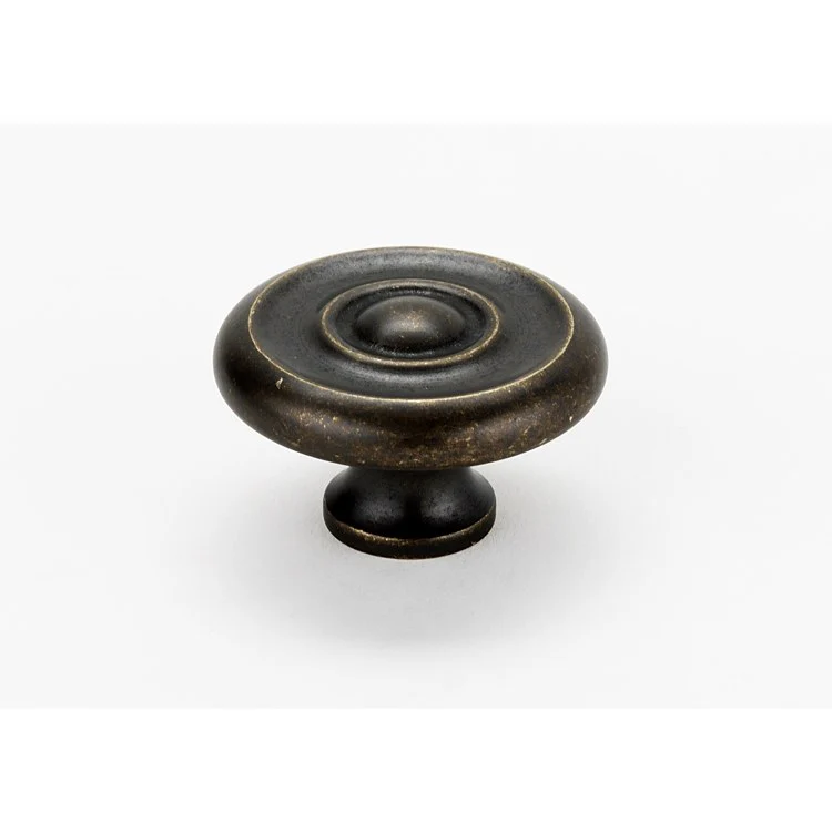 Knob II Collection Round Bronze Brass 1-1/2 Inch 1 Inch 11/16 Inch - Frankwebs