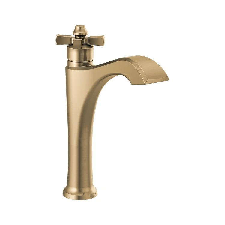 Lavatory Faucet Dorval Mid Height Vessel 1 Cross ADA WaterSense Brilliance Stainless 1.2 Gallons per Minute High Arc - Frankwebs