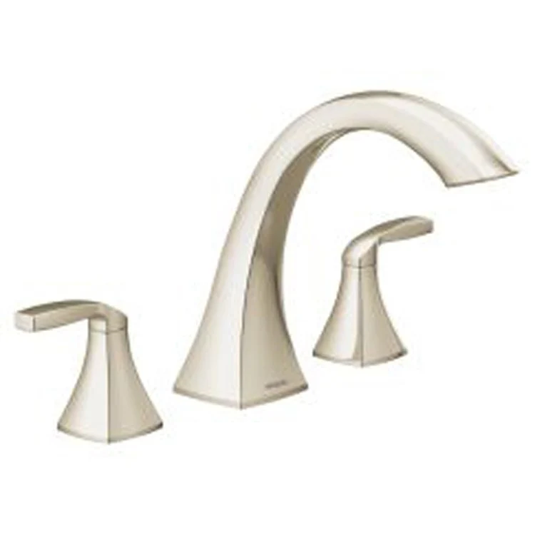 Roman Tub Filler Voss 10 Inch Spread 2 Lever ADA Brushed Gold - Frankwebs