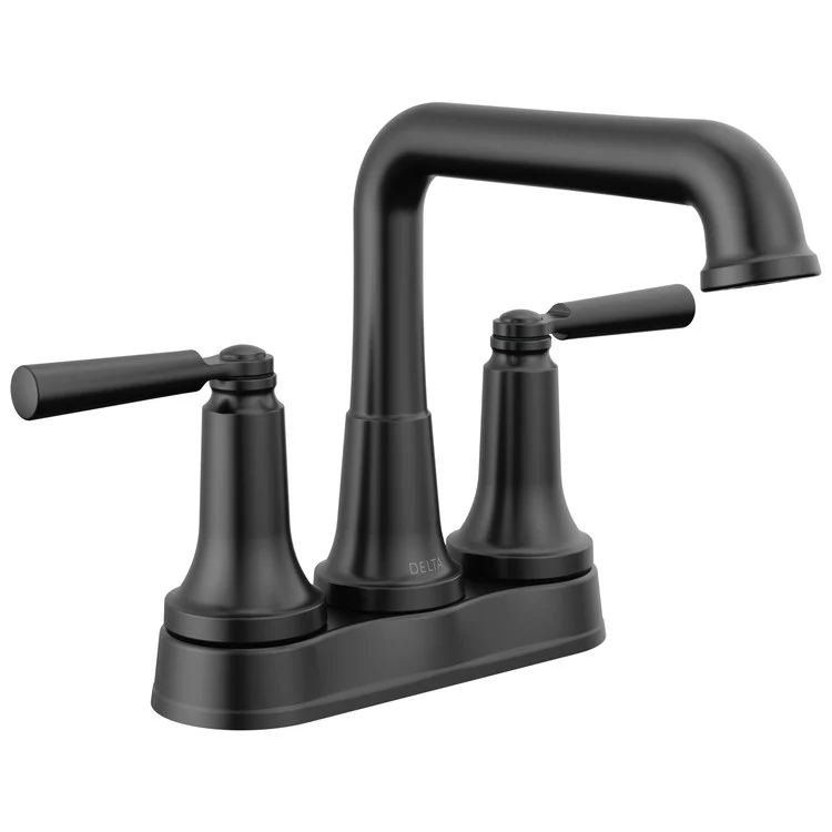 Lavatory Faucet Saylor Centerset 2 Lever ADA WaterSense Matte Black 1.2 Gallons per Minute - Frankwebs