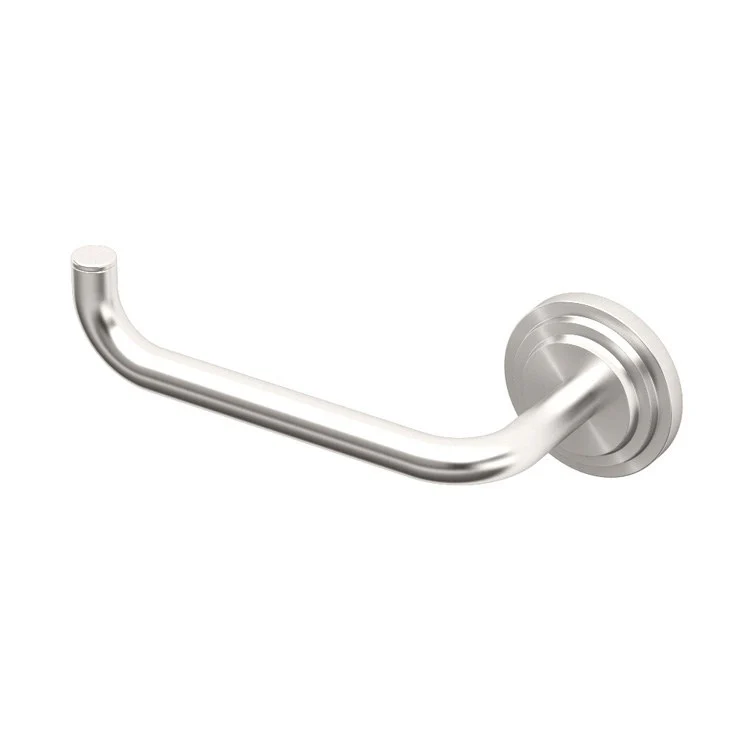 Toilet Paper Holder Marina Single Post Satin Nickel Metal Wall Mount - Frankwebs