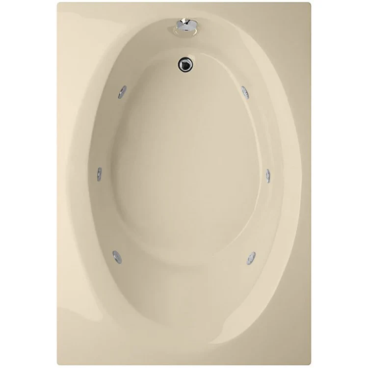 Combination Tub Designer Collection Ovation 72 x 42 x 21 Inch Drop-In End Drain Bone Rectangle - Frankwebs