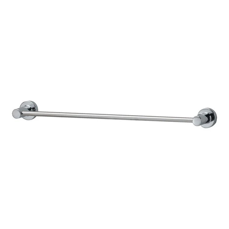 Towel Bar L Series 24 Inch Single Round Polished Chrome Metal 2-3/16 Inch Extension from Wall - Frankwebs