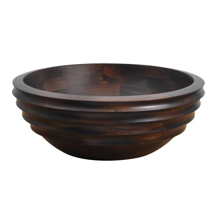 Vessel Manza Round 15-3/4 Inch Mahogany - Frankwebs