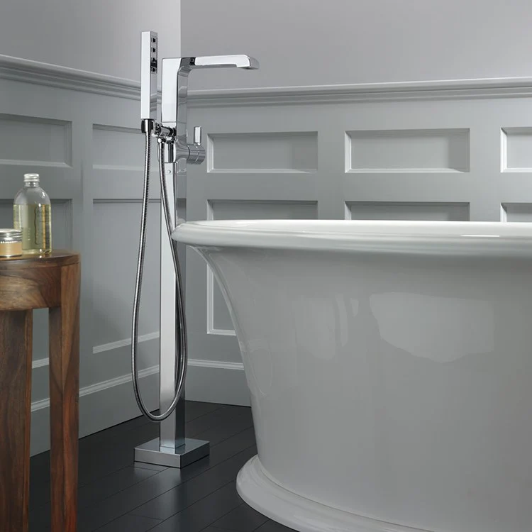Ara Single Handle Freestanding Floor Mount Tub Filler with Handshower - Frankwebs