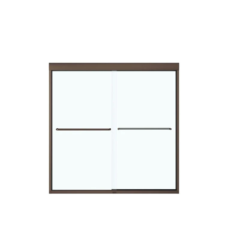 Shower Door Kameleon SC Sliding 59L x 57H Inch Brushed Nickel Clear 5/16 Inch 55 to 59x57 Inch - Frankwebs