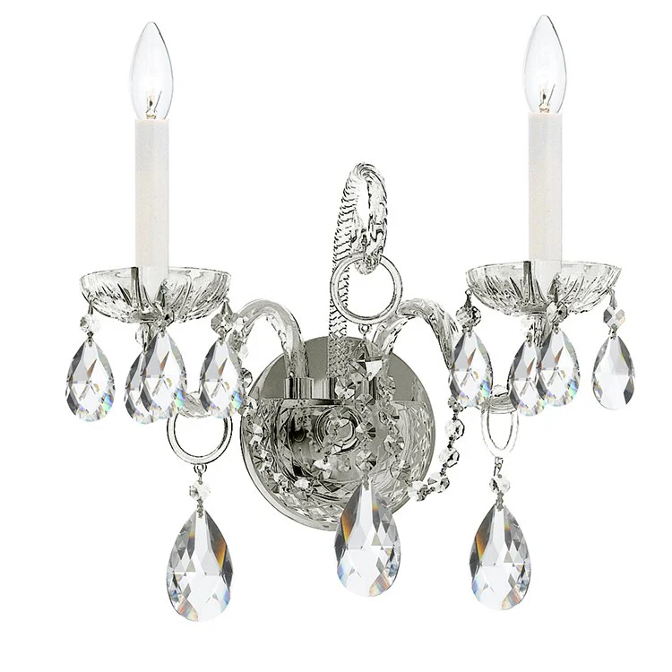 Traditional Crystal Two-Light Wall Sconce - Frankwebs