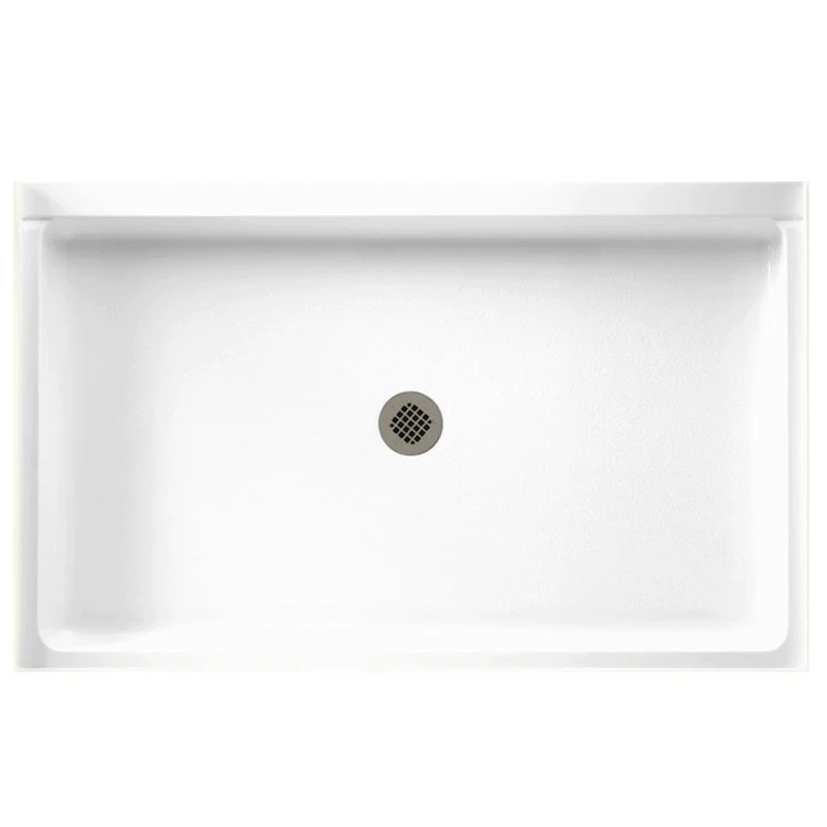 Shower Base Swanstone Rectangular Tahiti White 34 x 54 Inch Swanstone Center Molded-In FitFlo - Frankwebs