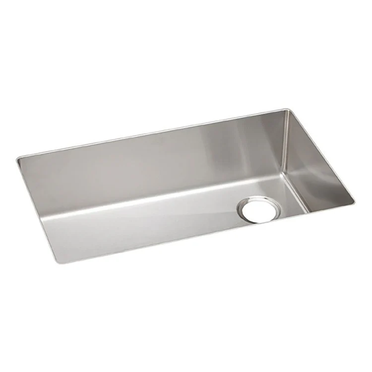 Kitchen Sink Crosstown 31.5 x 18.5 Inch Single Bowl Polished Satin Undermount Drain Location Rear Right Includes 1000001381 Template - Frankwebs