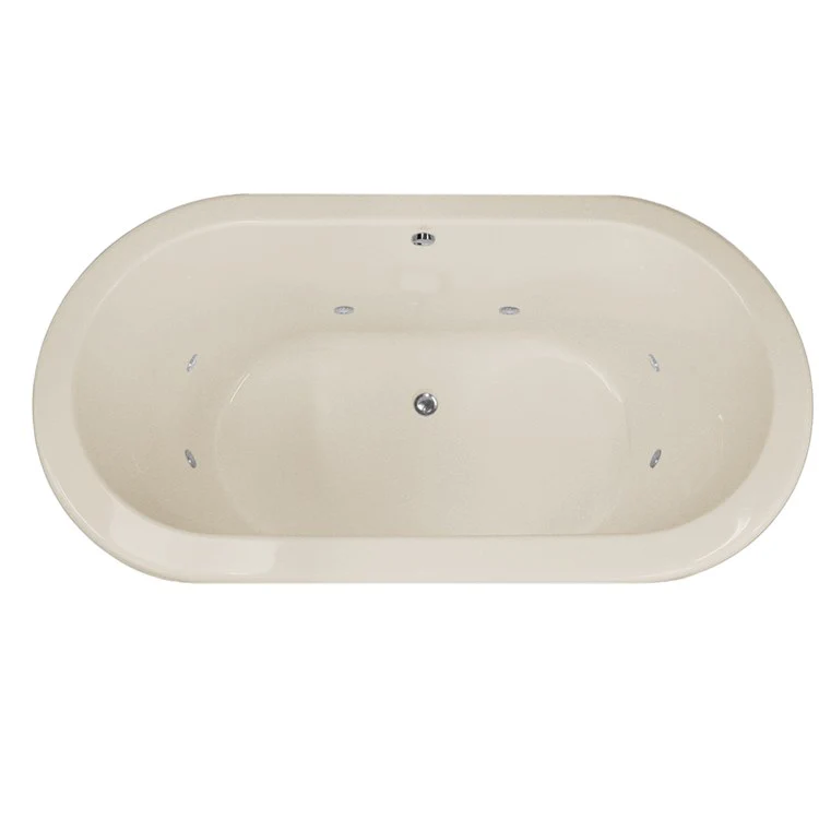 Whirlpool Tub Designer Collection Palmer 66 x 36 x 21 Inch Drop-In Center Drain Bone Oval - Frankwebs