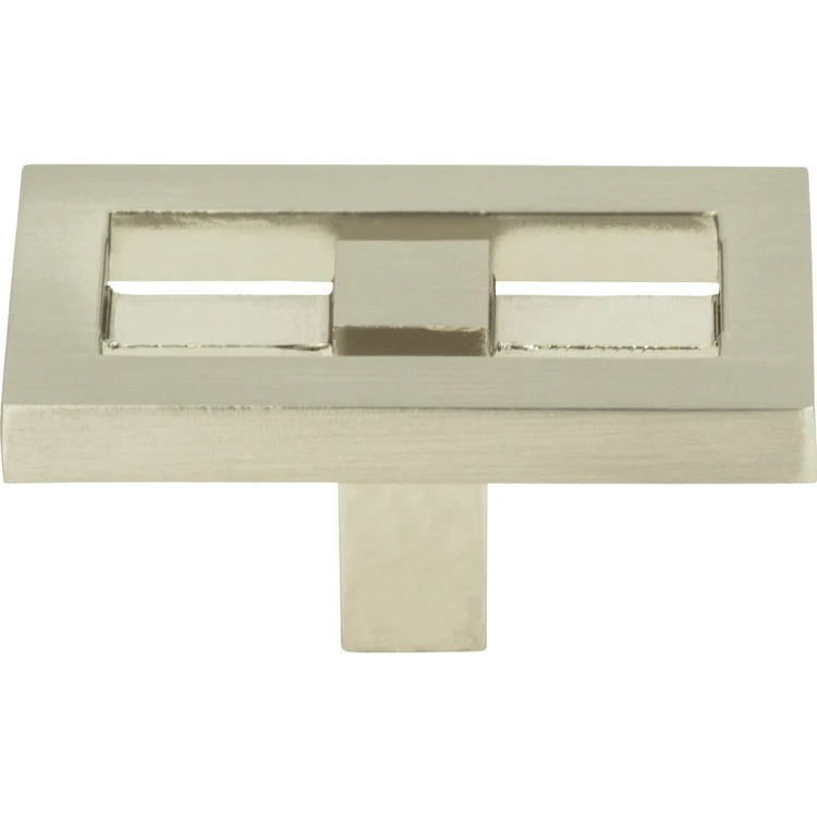 Knob Atlas Nobu Rectangle Brushed Nickel Zinc Alloy 1-3/4 Inch - Frankwebs