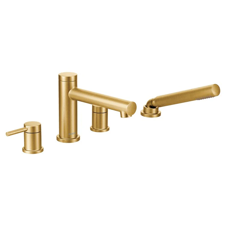 Align Two Handle 4-Hole Roman Tub Faucet with Handshower - Frankwebs