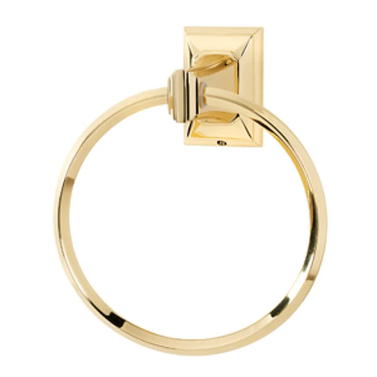 Towel Ring Geometric Bath 6 Inch Polished Brass 3-1/4 Inch - Frankwebs
