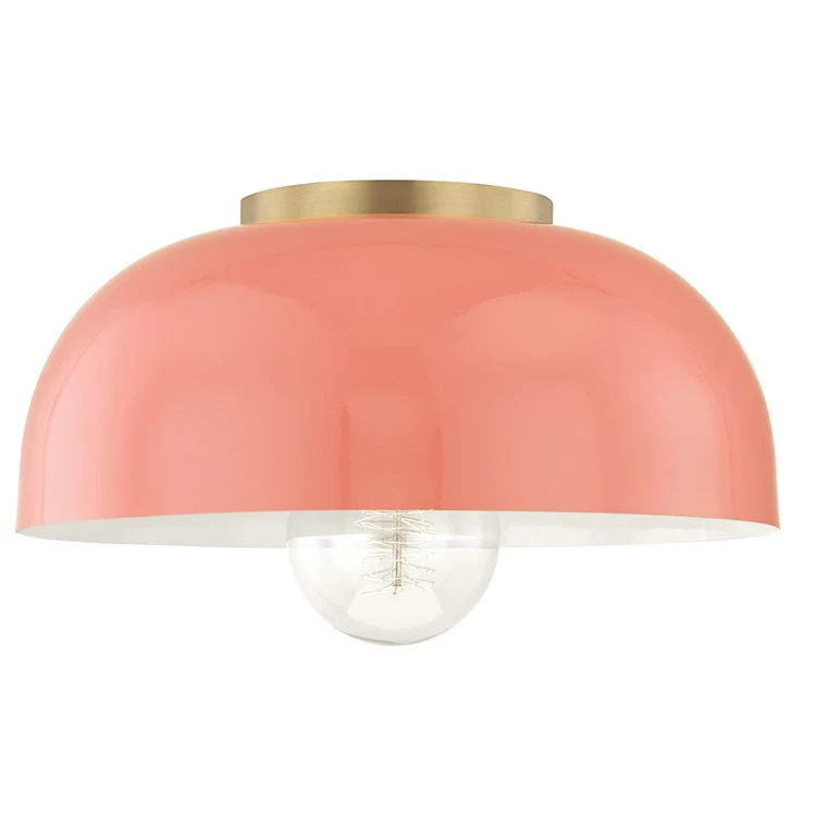 Avery Single-Light Large Semi-Flush Mount Ceiling Fixture - Frankwebs