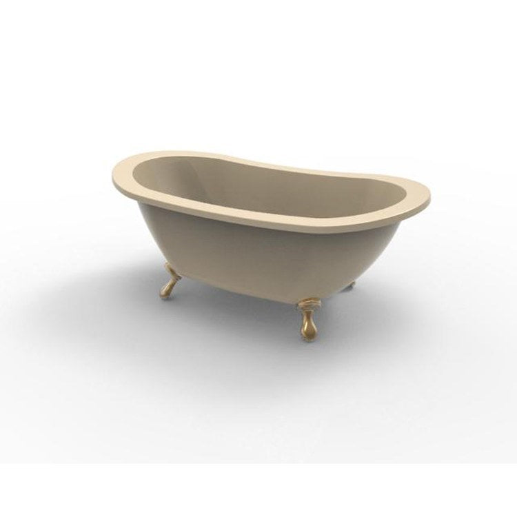 Soaking Tub Ston Collection Andrea 66 x 39 Inch Freestanding Tub Only Center Biscuit Hydroluxe SS - Frankwebs