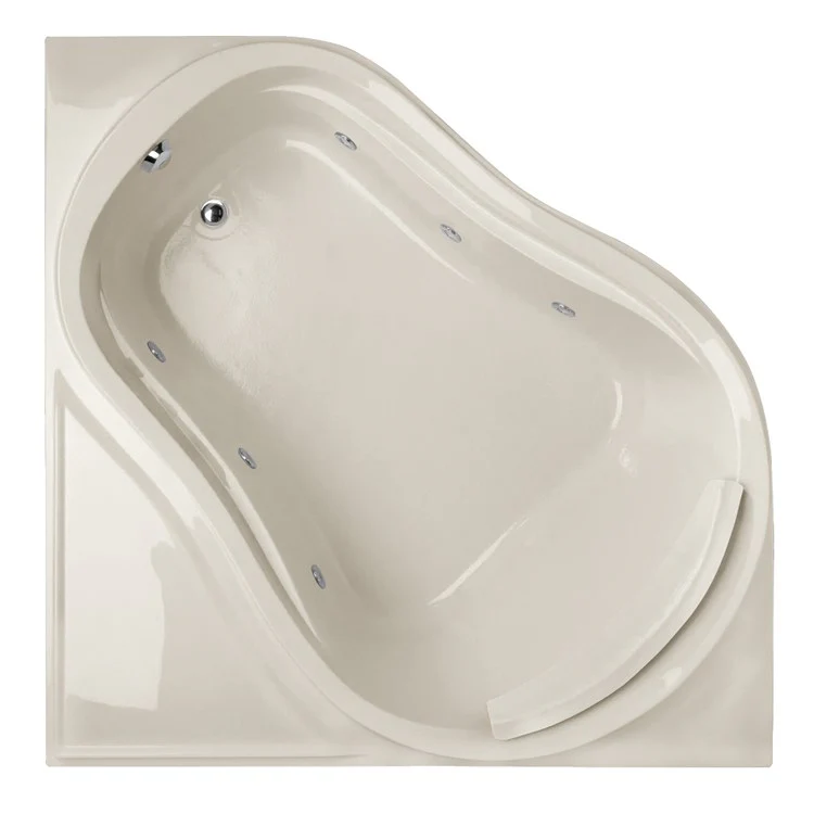 Whirlpool Tub Designer Collection Eclipse 64 x 64 x 21 Inch Right Hand Drain Bone Corner - Frankwebs