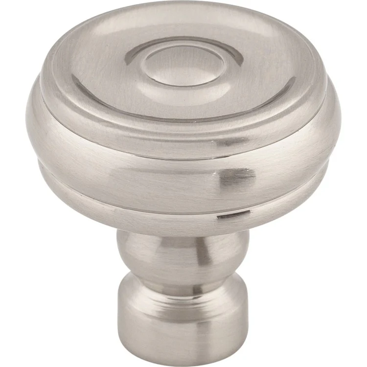 Knob Devon Brixton Button Round Polished Nickel Zinc Alloy 1-1/4 Inch - Frankwebs