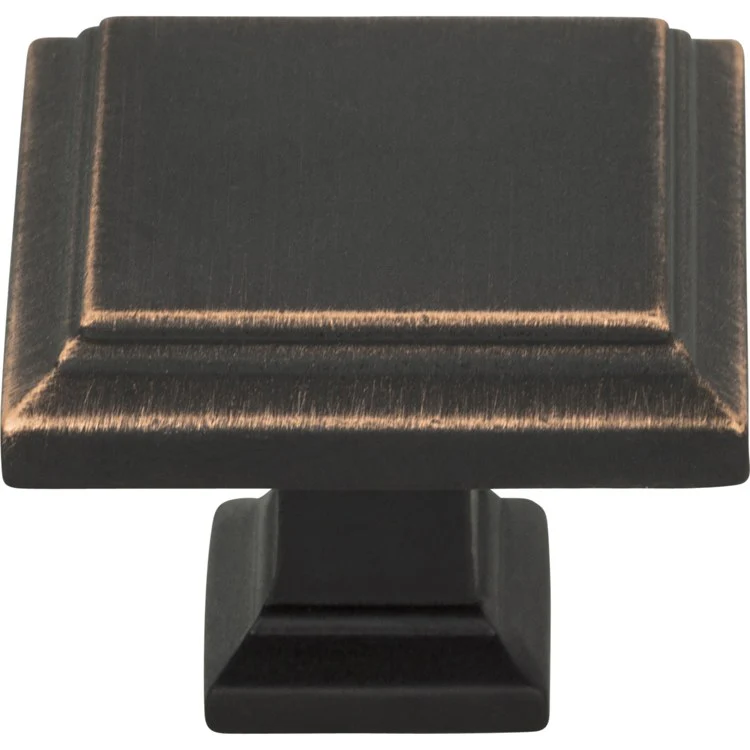 Knob Atlas Sutton Place Square Brushed Nickel Zinc Alloy 1-1/4 Inch - Frankwebs