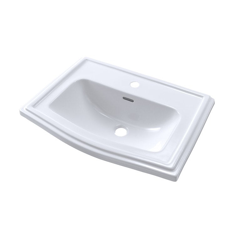 Lavatory Clayton 25 x 18-1/4 Inch Top Mount Cotton Rear Overflow ADA Rectangle - Frankwebs