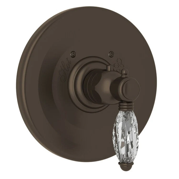 Thermostatic Trim Less Volume Control 1 Swarovski Crystal Lever Tuscan Brass 3/4 Inch 12 Gallons per Minute - Frankwebs