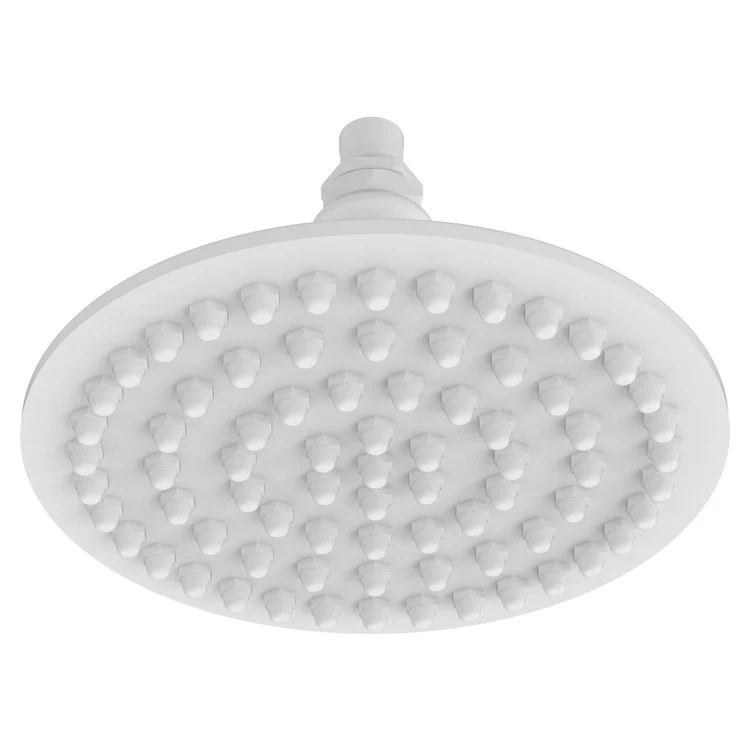 Showerhead Newport Bath 1 Function Ceiling Mount Matte White 9-1/8 Inch 1.8 Gallons per Minute 74 Spray Jets - Frankwebs
