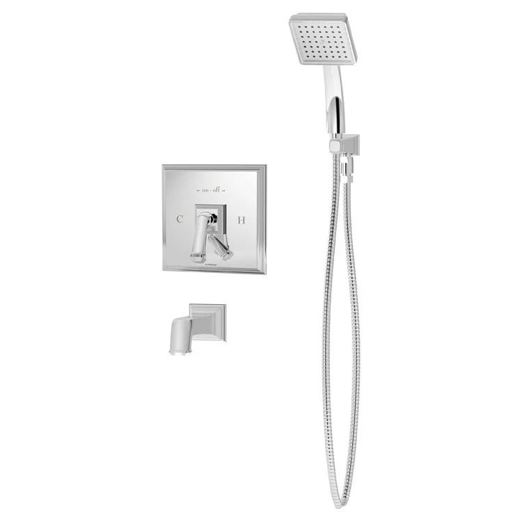 Tub Trim Oxford with Grab Bar Integral Diverter 1 Lever Polished Chrome ADA 1.5GPM - Frankwebs