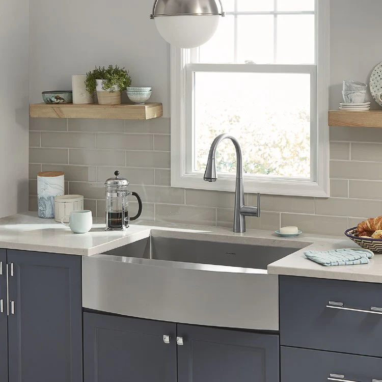 Edgewater SelectFlo Single Handle Pull Down Kitchen Faucet - Frankwebs