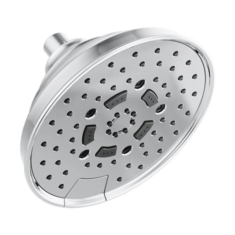 Showerhead Universal Showering 5 Function Brilliance Luxe Gold 7 Inch 1.75 Gallons per Minute H2Okinetic Classic Round Includes H2Okinetic Rinsing Shampoo Full Full & Shampoo & Massage Spray - Frankwebs